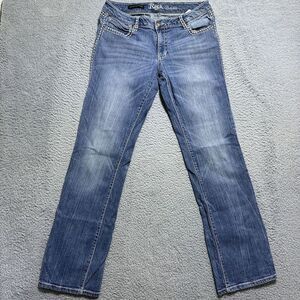 Rock 47 By Wrangler Ultra Low Rise Boot Cut Jeans 9x34 Studded Cowgirl Ladies‎